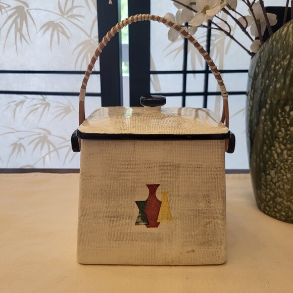 Rare! 50s Capri by Royal Sealy Biscuit Jar Coffee Pod Canister - Picture 3 of 8